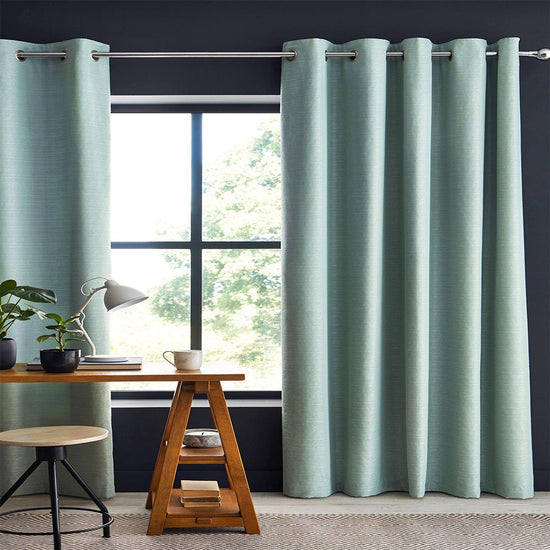 Soft Turquoise-Black Out Curtain