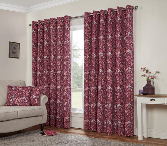 Floral Lined Curtain